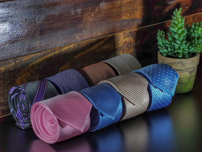 Perfect necktie close up. Shopping concept. Person