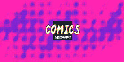 漫画风格的复古背景。抽象矢量半色调背景。