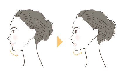 Face seen from the side