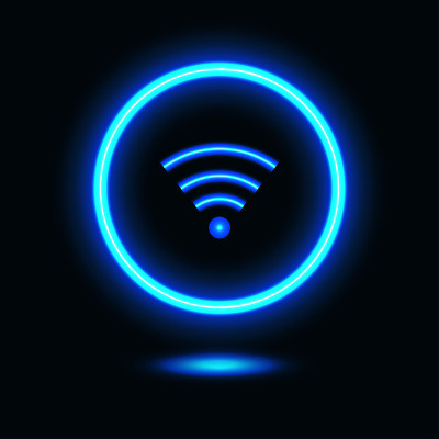无线连接图标的网站和UI材料。矢量图