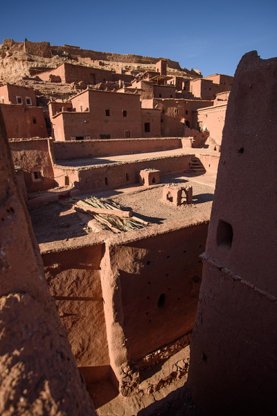 Kasbah Ait Benhaddou在摩洛哥的阿特拉斯山脉