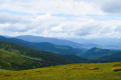 早晨的山景