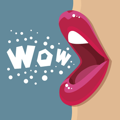 张开嘴和WOW信息