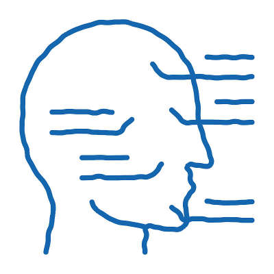 脸部注射网站涂鸦图标手绘插图