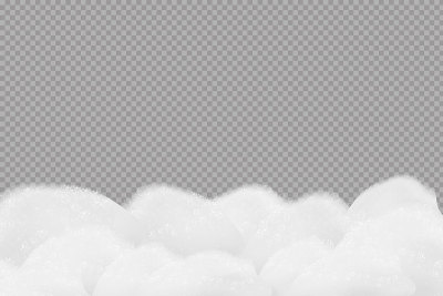 浴泡隔离在透明背景上。矢量插图。