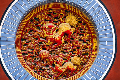 中国昆明圆通寺的浮雕