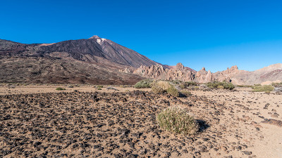 泰德火山脚下的沙漠平原