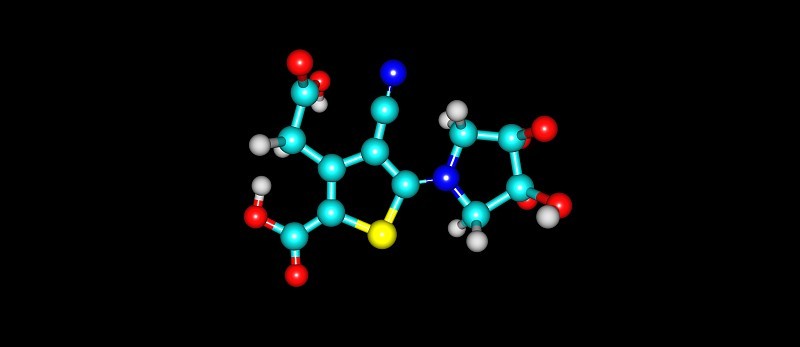 烟酸在黑色上的分子结构孤立