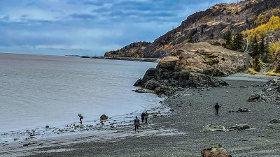 阿拉斯加的白鲸点海岸线