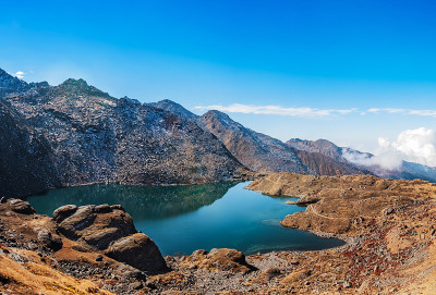 朗唐戈桑昆达湖全景