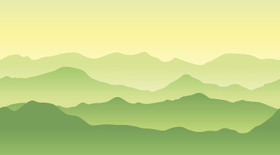 夏日青山绿水。无缝的背景。