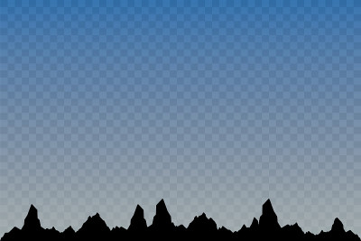 美丽的日出在山上的水平全景。矢量图