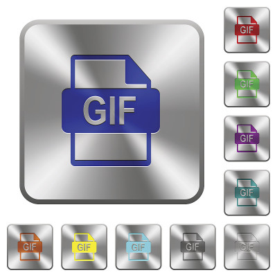 GIF文件格式圆角方钢按钮