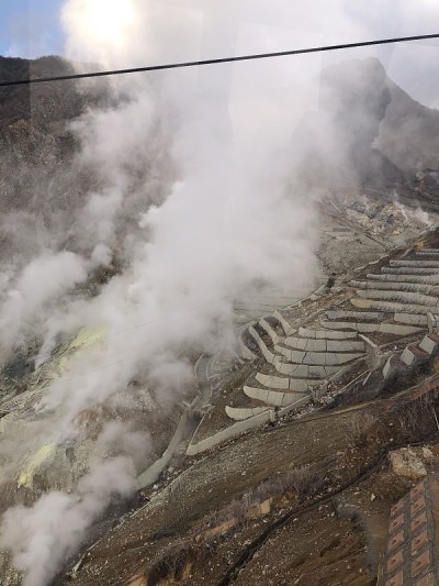 箱根大浪谷的硫酸火山