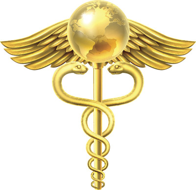 Caduceus全球医学符号概念