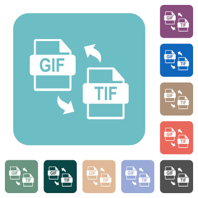 GIF tif文件转换圆角方形平面图标