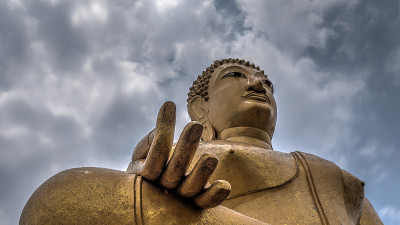 泰国，辛布里，金佛。