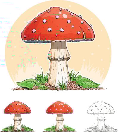 鹅膏。蘑菇