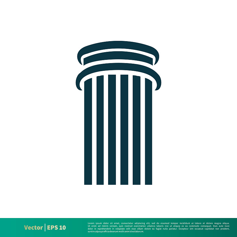 Pillar Law Office Icon Vector Logo Template Illust