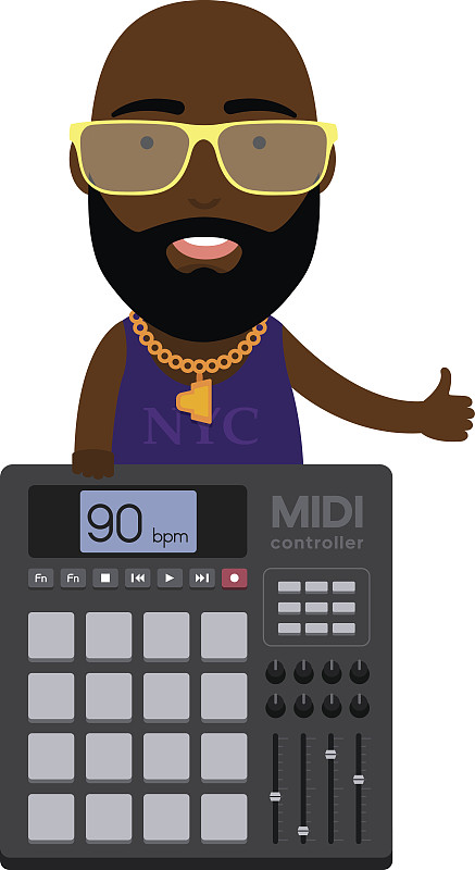 Hip-Hop Guy with MIDI Controller