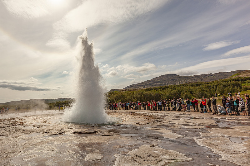 Strokkur喷泉、冰岛