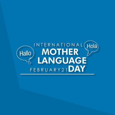 国际母语日。2月21日。背景设计