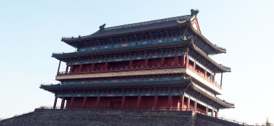 北京前门郑阳楼。中国亚洲