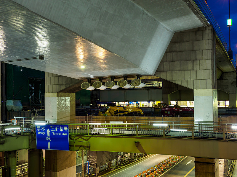 东京涩谷重建夜景