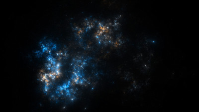 抽象的分形图看起来像星系
