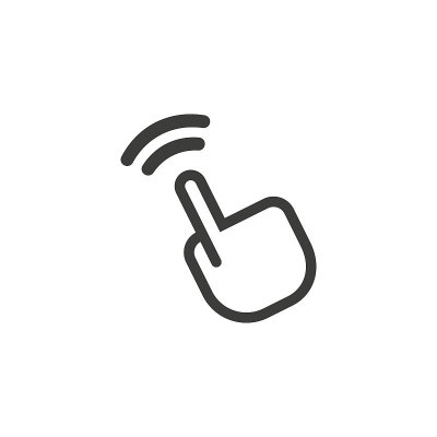 手点击图标。矢量插图在平面设计