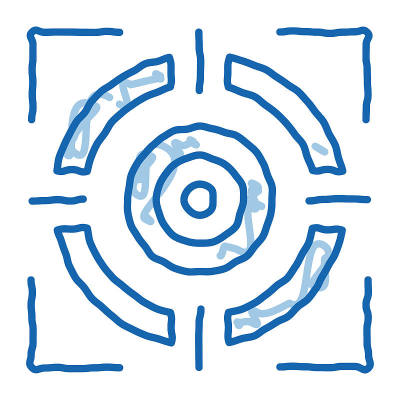 目标成就管理员涂鸦图标手绘插图