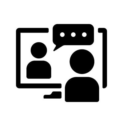视频会议，网络矢量图标演示