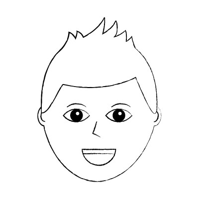 卡通脸男人男性性格人