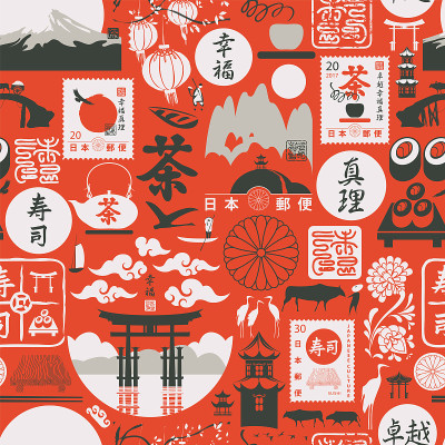 日本文化主题的无缝模式