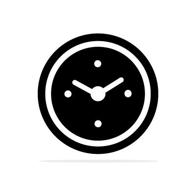 时钟图标。矢量概念插图设计。