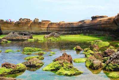 台湾台北万里区野柳地质公园或野柳海角。