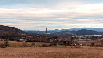 从goduszynn俯瞰Karkonosze山脉(Jelenia Góray District)