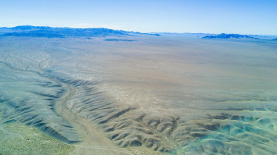 蒙古山地高原鸟瞰图