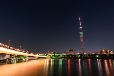 住田公园的东京天空树塔