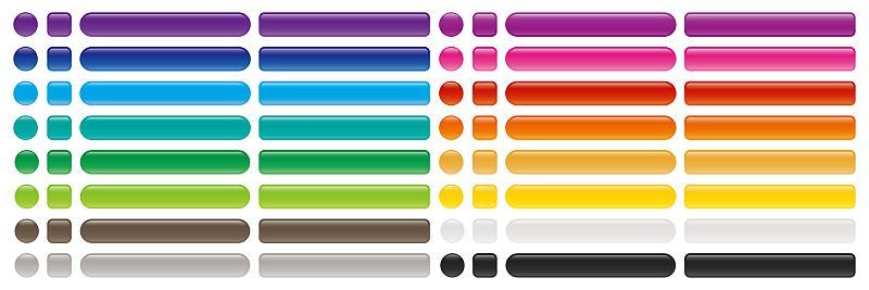 Colorful button graphic material set