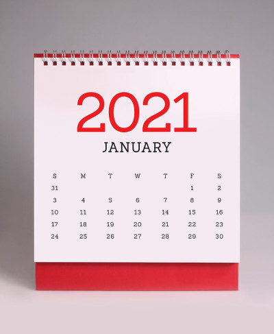 简单的2021年台历