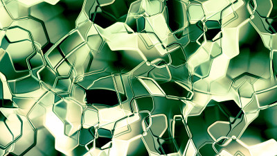 液体金属纹理的3D渲染与优雅的光反射表面