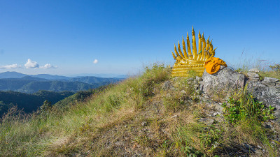 佛陀和那伽在山上