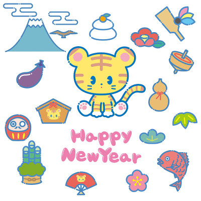 老虎的新年材料