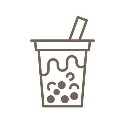 珍珠奶茶或珍珠奶茶系列的图标