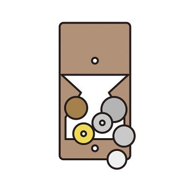 矢量插图的硬币情况