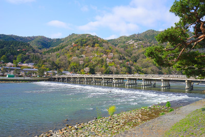 日本京都府岚山市渡月桥