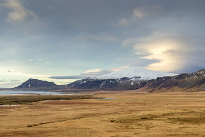 冰岛的冰川Snaefellsjökull
