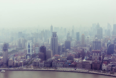 中国上海摩天大楼全景