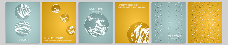 Set of vector cover notebook design. Abstract pop 